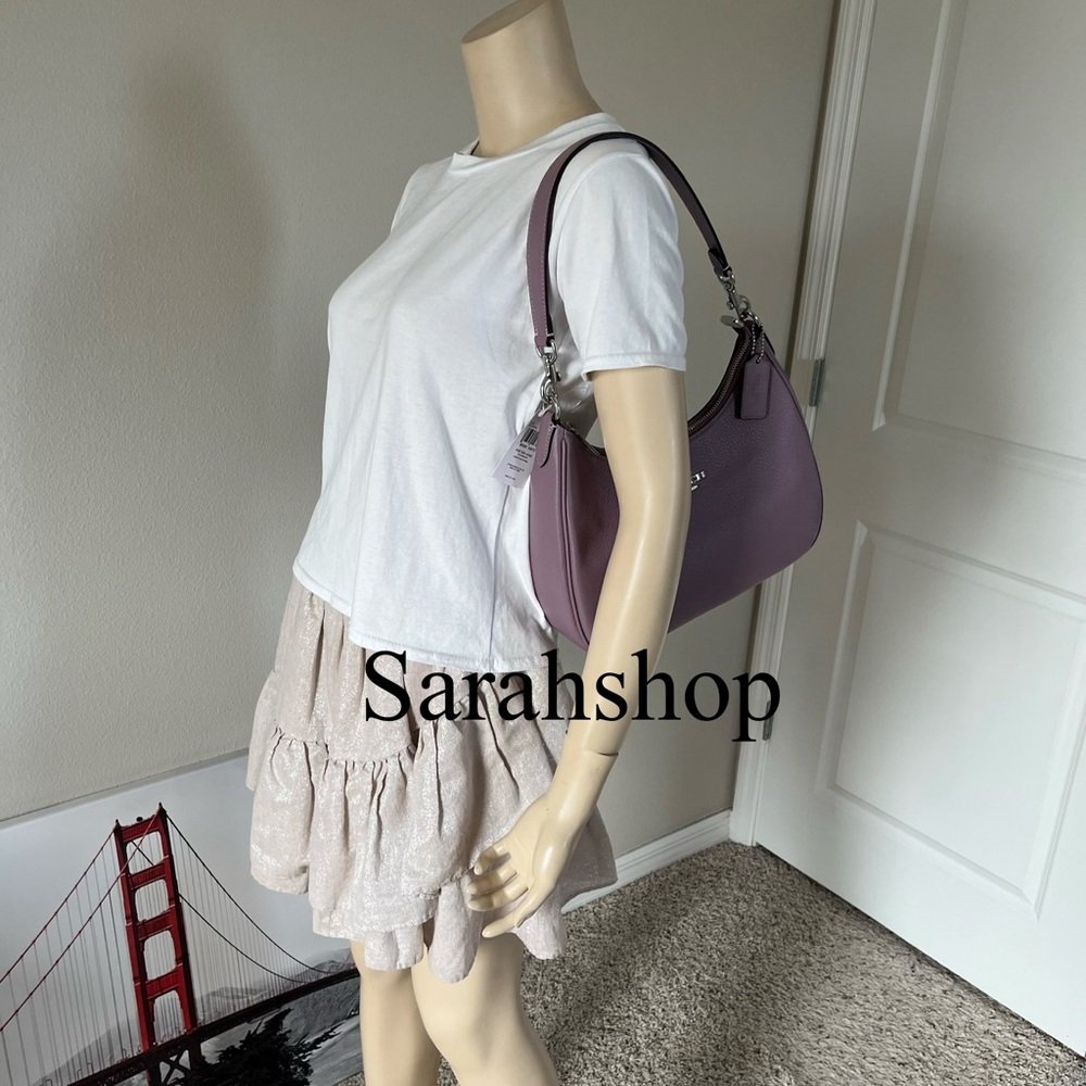 ✅Coach Teri Hobo Bag In Refined Pebble Leather - Picture 8 of 13